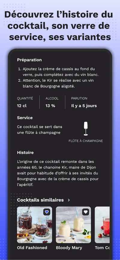 Schermata con l'elenco delle ricette dell'app